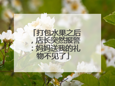 打包水果之后，店长突然报警：妈妈送我的礼物不见了