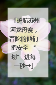 护航苏州河龙舟赛，普陀的他们把安全 “划” 进每一秒→