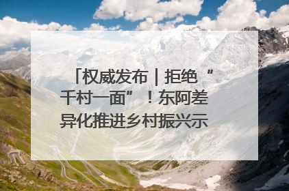 权威发布｜拒绝“千村一面”！东阿差异化推进乡村振兴示范片区建设