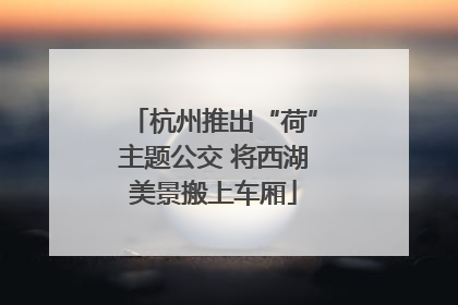杭州推出“荷”主题公交 将西湖美景搬上车厢
