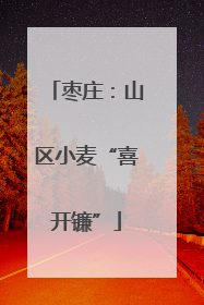 枣庄：山区小麦“喜开镰”