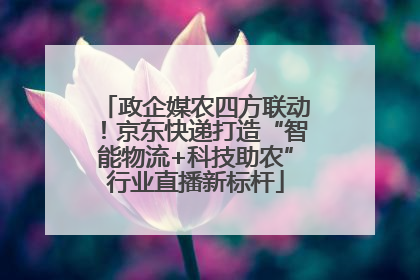 政企媒农四方联动！京东快递打造“智能物流+科技助农”行业直播新标杆