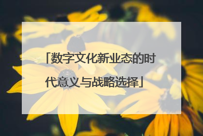数字文化新业态的时代意义与战略选择