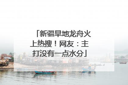新疆旱地龙舟火上热搜！网友：主打没有一点水分