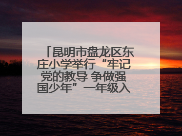 昆明市盘龙区东庄小学举行“牢记党的教导 争做强国少年”一年级入队仪式