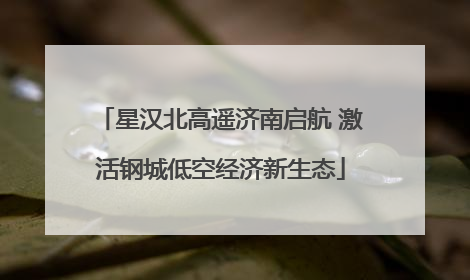 星汉北高遥济南启航 激活钢城低空经济新生态