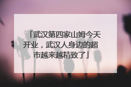 武汉第四家山姆今天开业，武汉人身边的超市越来越精致了