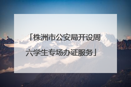 株洲市公安局开设周六学生专场办证服务