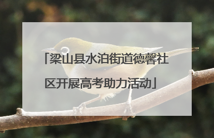 梁山县水泊街道德馨社区开展高考助力活动