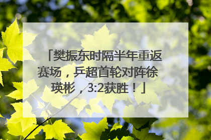 樊振东时隔半年重返赛场，乒超首轮对阵徐瑛彬，3:2获胜！
