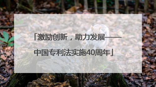 激励创新，助力发展——中国专利法实施40周年
