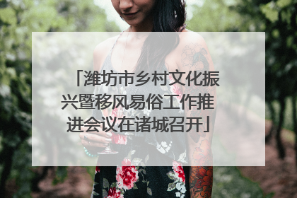 潍坊市乡村文化振兴暨移风易俗工作推进会议在诸城召开