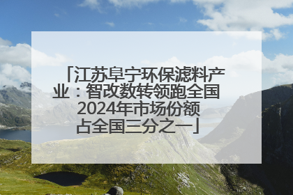江苏阜宁环保滤料产业：智改数转领跑全国 2024年市场份额占全国三分之一