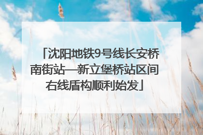 沈阳地铁9号线长安桥南街站—新立堡桥站区间右线盾构顺利始发