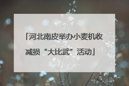 河北南皮举办小麦机收减损“大比武”活动