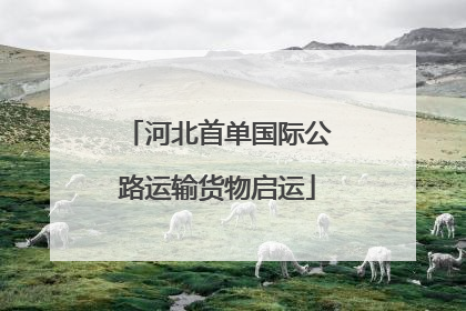 河北首单国际公路运输货物启运
