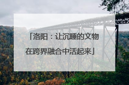 洛阳：让沉睡的文物在跨界融合中活起来