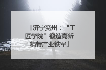 济宁兖州：“工匠学院”锻造高新精特产业铁军
