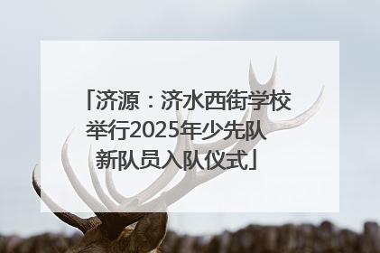 济源：济水西街学校举行2025年少先队新队员入队仪式