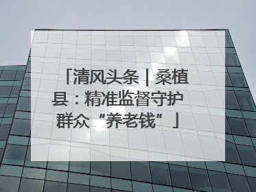 清风头条｜桑植县：精准监督守护群众“养老钱”