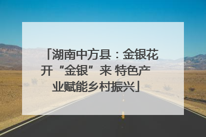 湖南中方县：金银花开“金银”来 特色产业赋能乡村振兴