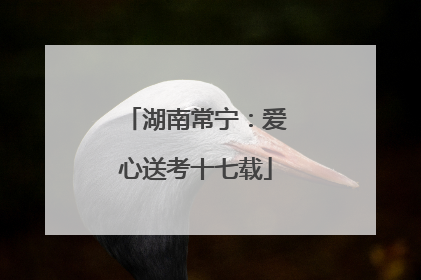 湖南常宁：爱心送考十七载