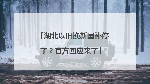 湖北以旧换新国补停了？官方回应来了