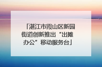 湛江市霞山区新园街道创新推出“出摊办公”移动服务台