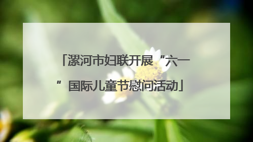 漯河市妇联开展“六一”国际儿童节慰问活动
