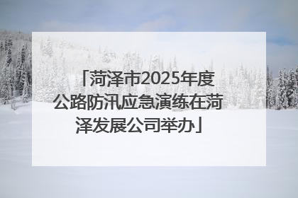 菏泽市2025年度公路防汛应急演练在菏泽发展公司举办