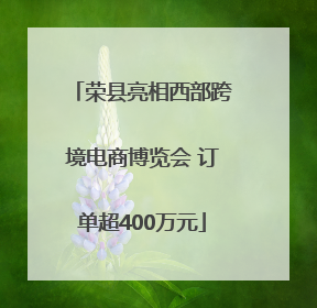 荣县亮相西部跨境电商博览会 订单超400万元