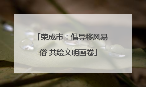 荣成市：倡导移风易俗 共绘文明画卷