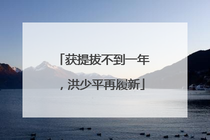 获提拔不到一年，洪少平再履新
