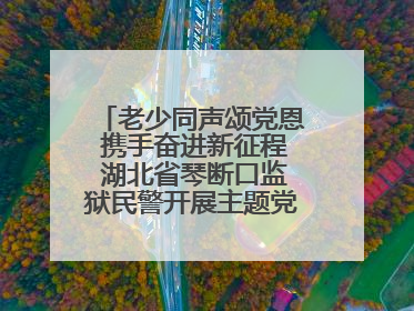 老少同声颂党恩 携手奋进新征程 湖北省琴断口监狱民警开展主题党日活动