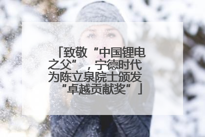 致敬“中国锂电之父”，宁德时代为陈立泉院士颁发“卓越贡献奖”