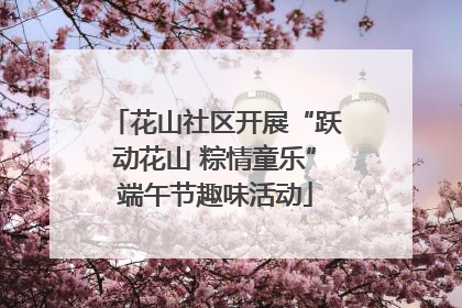 花山社区开展“跃动花山 粽情童乐”端午节趣味活动