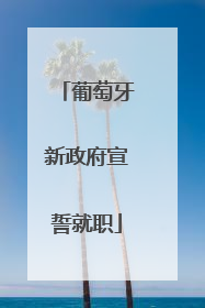 葡萄牙新政府宣誓就职