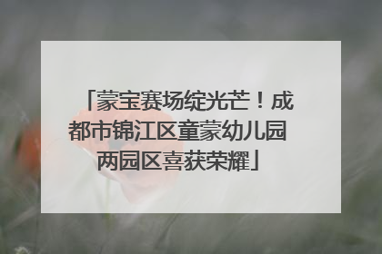 蒙宝赛场绽光芒！成都市锦江区童蒙幼儿园两园区喜获荣耀
