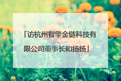 访杭州智擎金链科技有限公司董事长和扬扬