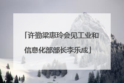 许勤梁惠玲会见工业和信息化部部长李乐成