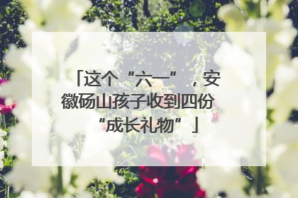 这个“六一”，安徽砀山孩子收到四份“成长礼物”