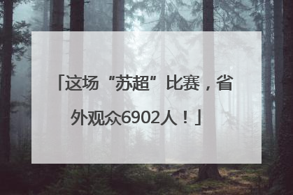 这场“苏超”比赛，省外观众6902人！