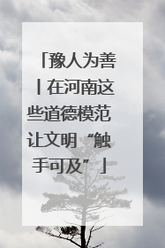 豫人为善丨在河南这些道德模范让文明“触手可及”