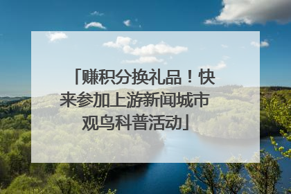 赚积分换礼品！快来参加上游新闻城市观鸟科普活动