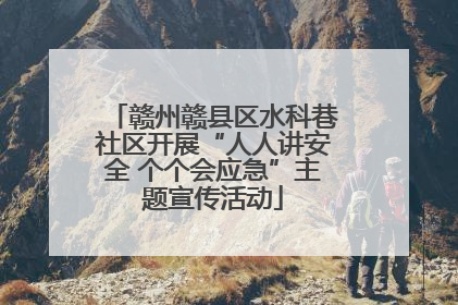赣州赣县区水科巷社区开展“人人讲安全 个个会应急”主题宣传活动
