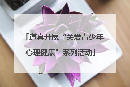 道真开展“关爱青少年心理健康”系列活动