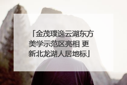 金茂璞逸云湖东方美学示范区亮相 更新北龙湖人居地标