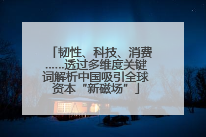 韧性、科技、消费……透过多维度关键词解析中国吸引全球资本“新磁场”