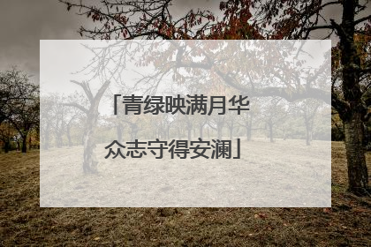 青绿映满月华 众志守得安澜