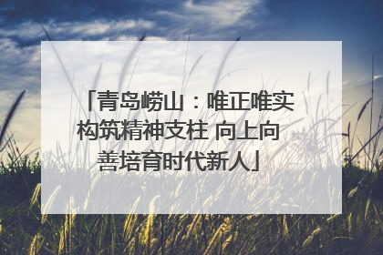 青岛崂山：唯正唯实构筑精神支柱 向上向善培育时代新人